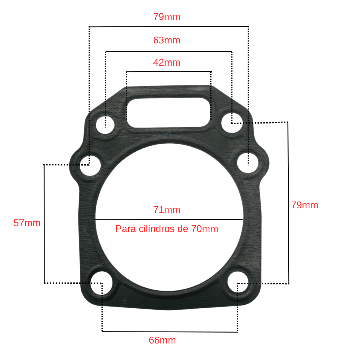 Junta Do Cabeçote Para Motor BFG 6.0hp Vertical Buffalo 2747 Cor:Única;Tamanho:Único