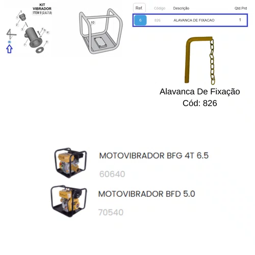 Alavanca de Fixação para Motovibradores BFD 5.0 Buffalo