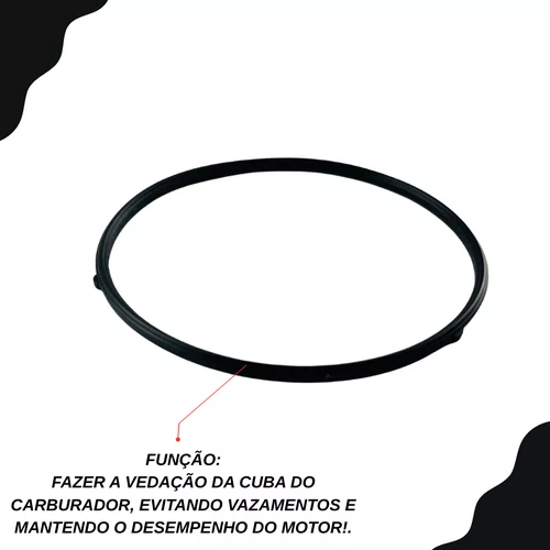 Anel Vedação Cuba para Motores 5.5/6.5/7.0H Branco Original