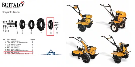 Aro da Roda Parte II para Motocultivador Buffalo BFG - 8386