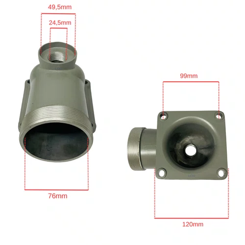 Bocal de Saída Roscado para Motobomba MB BD 705 Branco