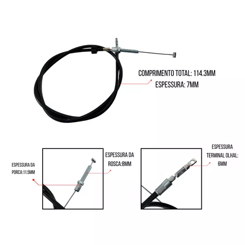 Cabo da Embreagem P/ Tratorito BTTG 6.5 800 COD: 19810830