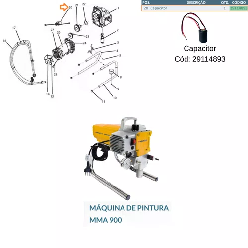 Capacitor para Máquina de Pintura Airless MMA900 Menegotti