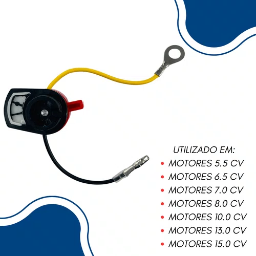 Chave/Botão Liga e Desliga para Motor 5.5 a 15HP