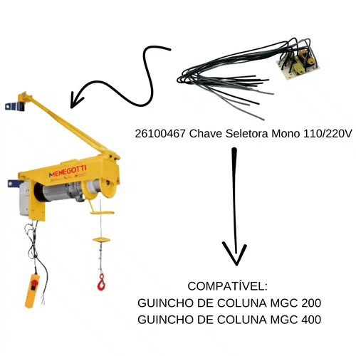 Chave Seletora Monofásica 110/220V Guincho MGC - 26100467
