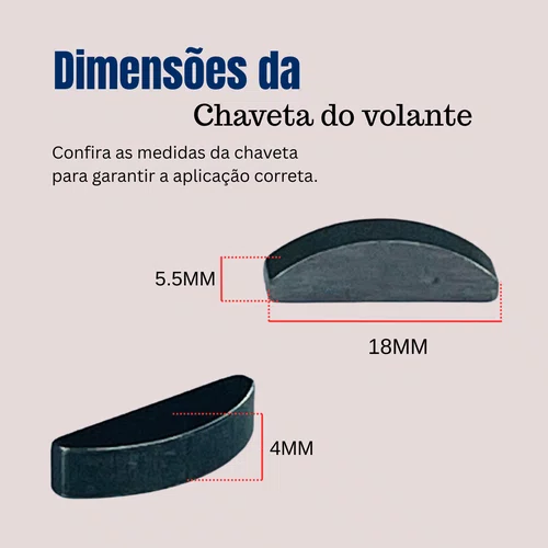 Chaveta Volante para Motor 6.5hp Buffalo Original