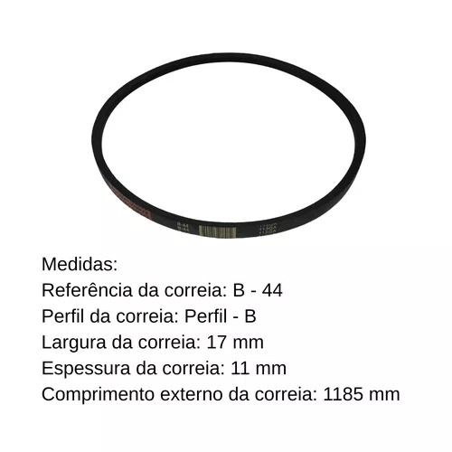 Correia de Transmissão B-44 Para Betoneira Diversas Marcas