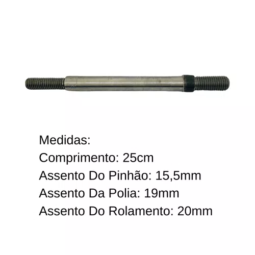 Eixo Pinhão Para Betoneira Rental Max 400l Menegotti 3114122