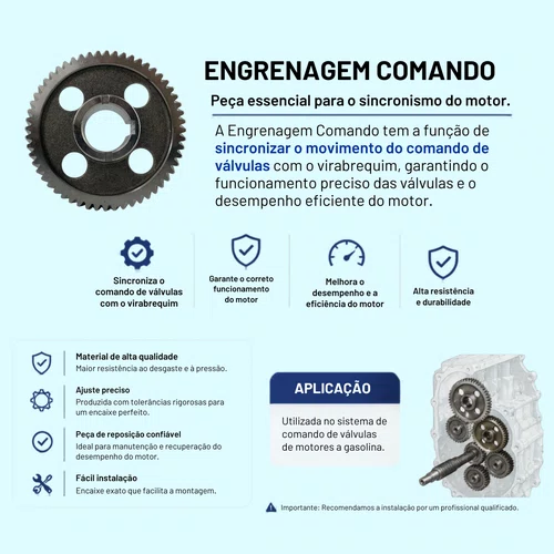 Engrenagem Comando para Motor á Diesel 30.0hp Branco Original