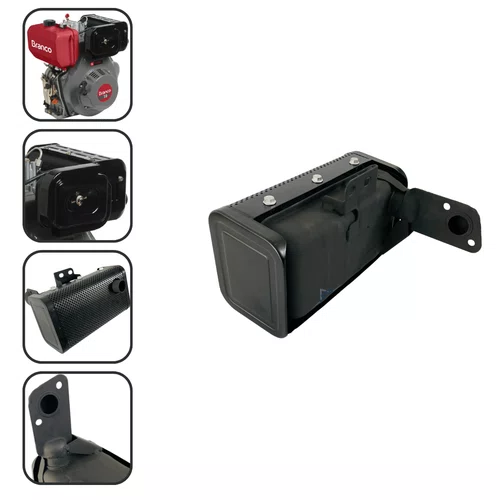 Escape Completo para Motor á Diesel 7.0hp Branco Original