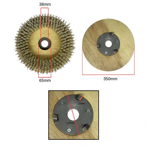 Escova de Nylon para Enceradeira 350mm com Flange