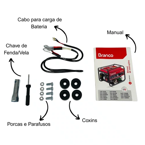 Gerador à Gasolina 4T 110/220v B4T 3500w Branco Original