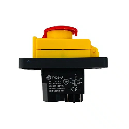 INTERRUPTOR DE FASE UNICA DE "APERTAR", FUNCAO - "ESQUERDA/DIREITA/ABRIR/BAIXO/EMERGENCIA", COM COMPONENTES ELETRICOS PA