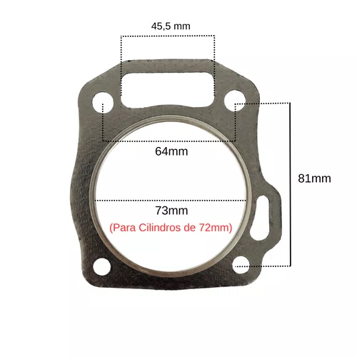Junta Cabeçote Para Motor B4T 7.5hp Branco 13105535 Cor:Única;Tamanho:Único