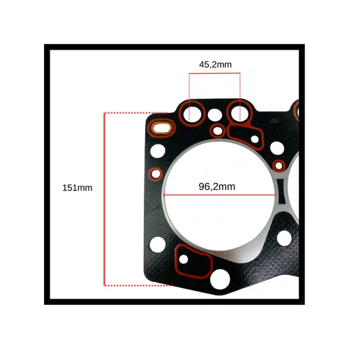 Junta do Cabeçote 13151180 Para Motor Diesel 39.0cv - Branco