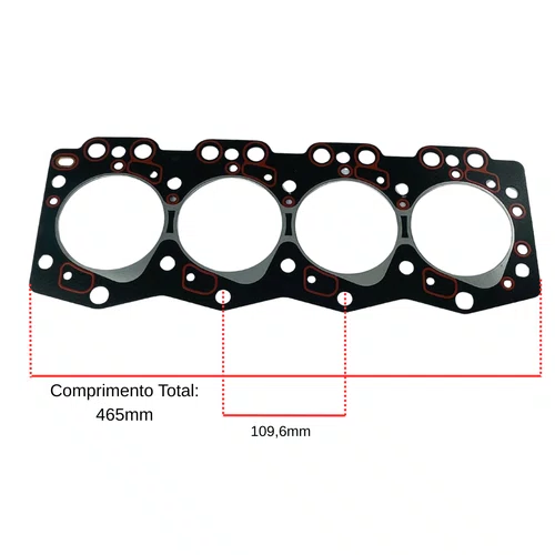 Junta do Cabeçote 13151180 Para Motor Diesel 39.0cv - Branco