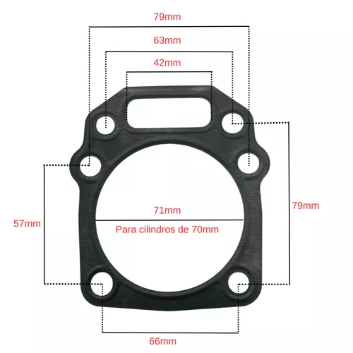 Junta Do Cabeçote Para Motor BFG 6.0hp Vertical Buffalo 2747 Cor:Única;Tamanho:Único