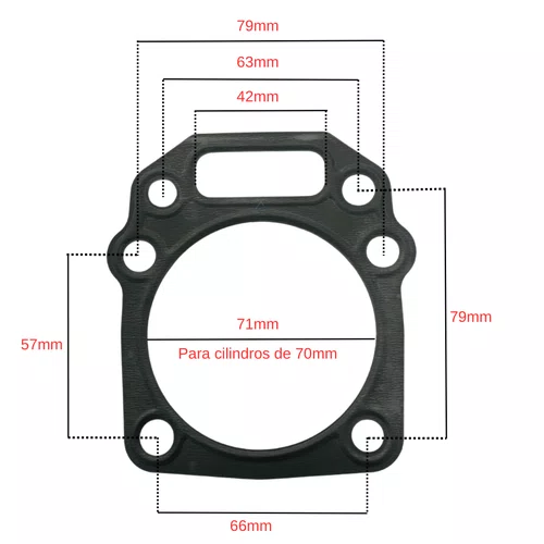 Junta Do Cabeçote Para Motor BFG 6.0hp Vertical Buffalo 2747 Cor:Única;Tamanho:Único
