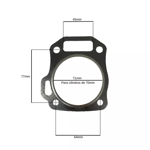 Junta do Cabeçote Para Motor BFG 7.0cv Buffalo - 4156 Cor:Única;Tamanho:Único