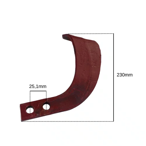 Lâmina/Enxada Esquerda para Microtrator BFDE 180 Buffalo