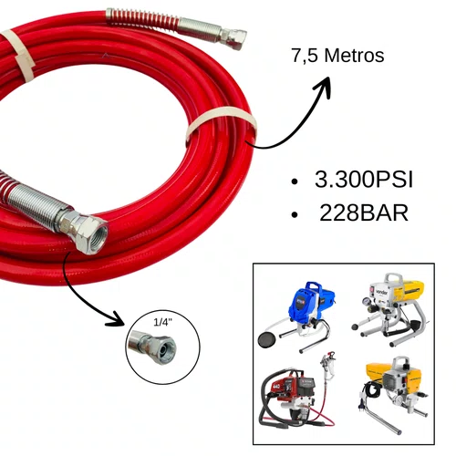 Mangueira Alta Pressão para Maquina de Pintura Airless 7.5m