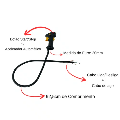 Manopla Aceleração Completa Roçadeira Buffalo BFG 43 13670