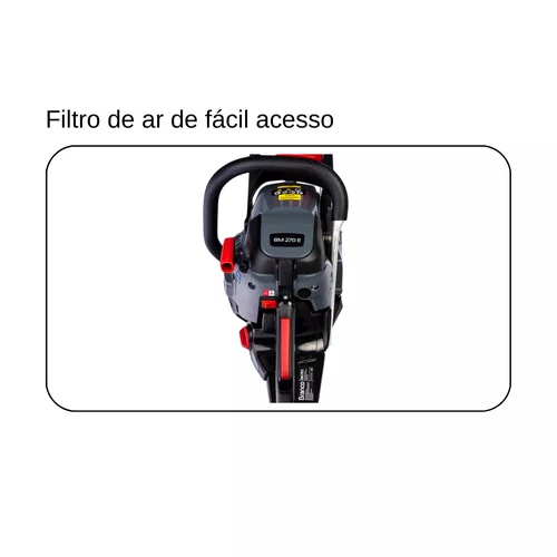 Motosserra Á Gasolina Bm-270 45,4cc Sabre 16" Branco Elite