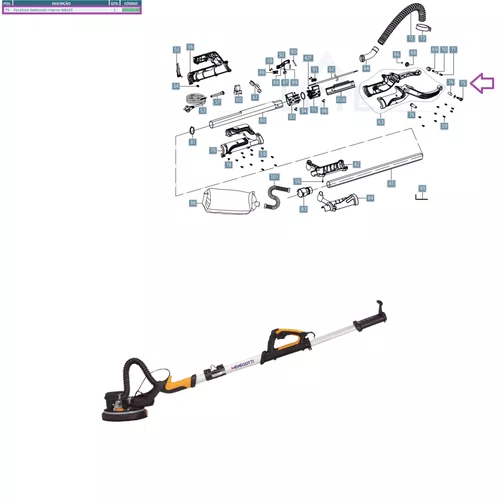 Parafuso Sextavado Interno COD: 29114743 P/Lixadeira 750 Led