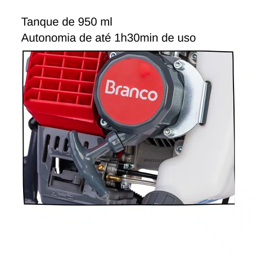 Perfurador De Solo Gasolina Branco Bps52 Com Broca De 200mm