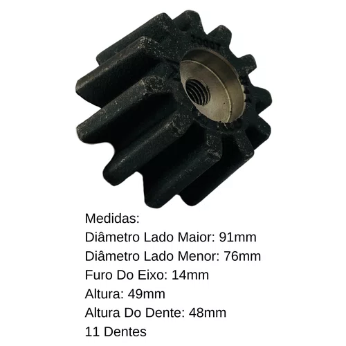Pinhão com Rosca Z-11 Betoneira de 400 Litros Menegotti