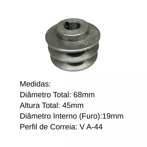 Polia Motora Alumínio Betoneira de 400L Prime/Pro Menegotti