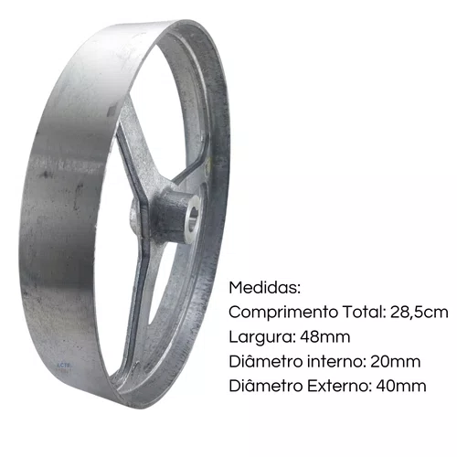 Polia Movida de Aluminio Betoneiras 400/500 Litros Menegotti