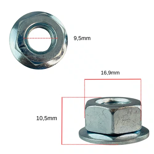 Porca M10/ZN AM para Motocultivador BFD(E)1120 PLUS Buffalo