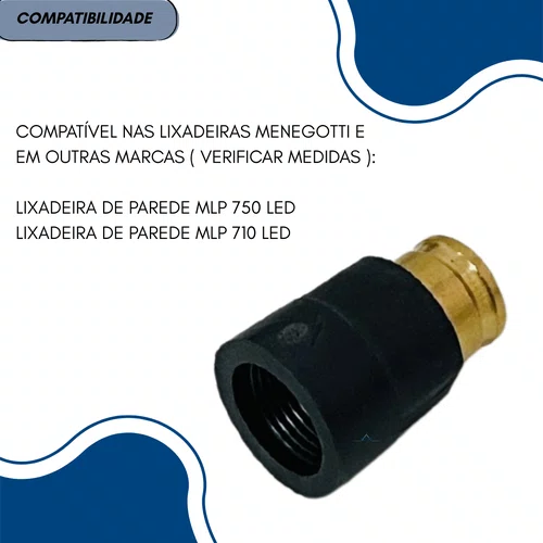 Porta Escova de Carvão Para Lixadeiras de Parede Menegotti MLP 710 LED / 750 LED - CÓD: 29114477