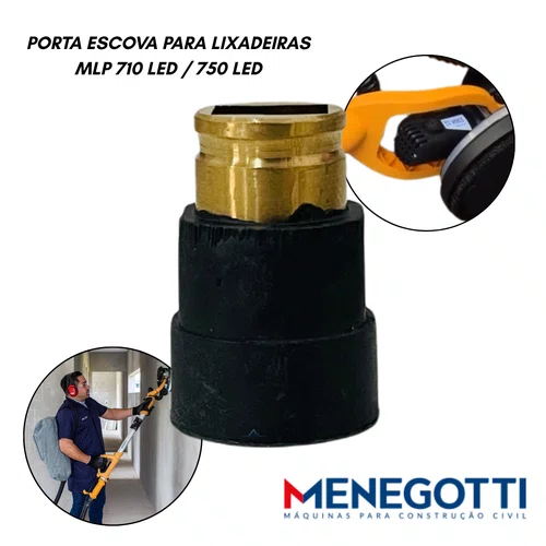 Porta Escova de Carvão Para Lixadeiras de Parede Menegotti MLP 710 LED / 750 LED - CÓD: 29114477