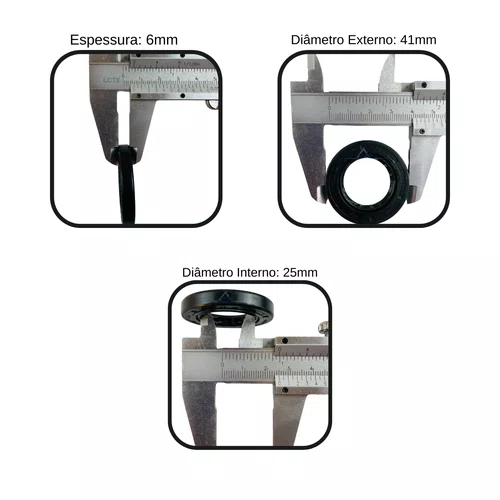 Retentor 25X41,25X6 para Motor Gasolina 6.5hp Branco