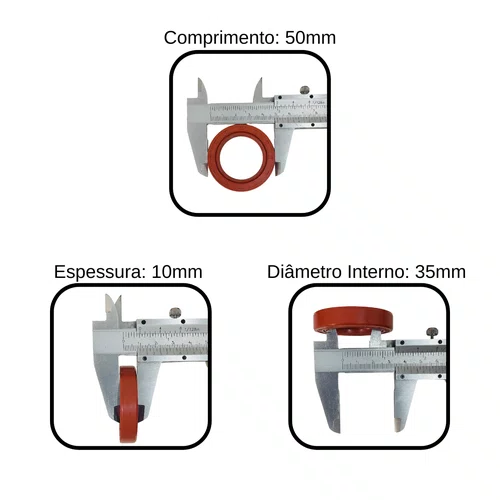 Retentor 35X50X10 Para Motor BD 10.0/13.0hp Branco 13200350