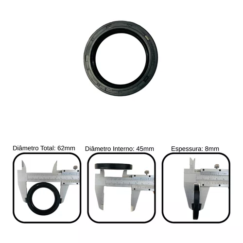 Retentor 45X62X8 para Motocultivador BFD 1100 Buffalo