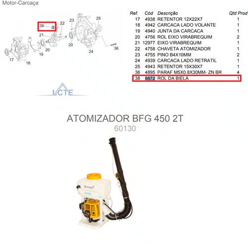 Rolamento da Biela para Roçadeira BFG 43S/43SB Buffalo