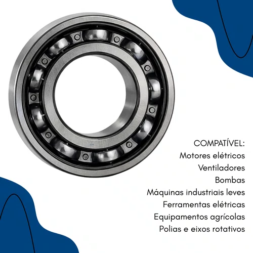 Rolamento Esfera Carga Radial Ref: 6204Z para Betoneira 400L