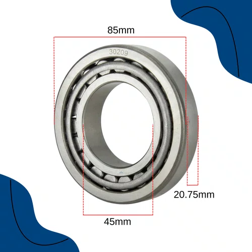Rolamento de Rolete Cônico 30209 Carga Radial Betoneira 400L