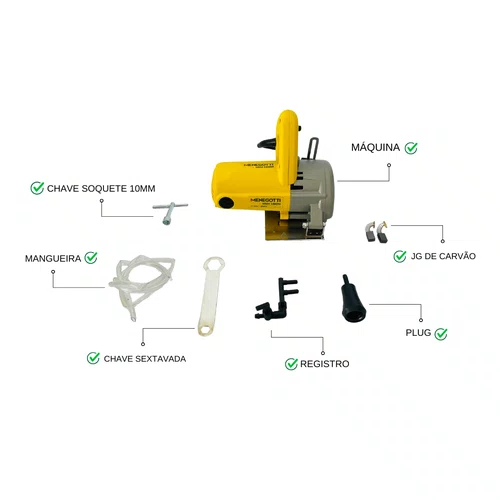 Serra Mármore Makita 1300w Amarela 110mm 220v Menegotti