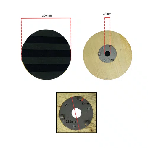 Suporte C/ Velcro e Flange 300mm Para Enceradeira Industrial