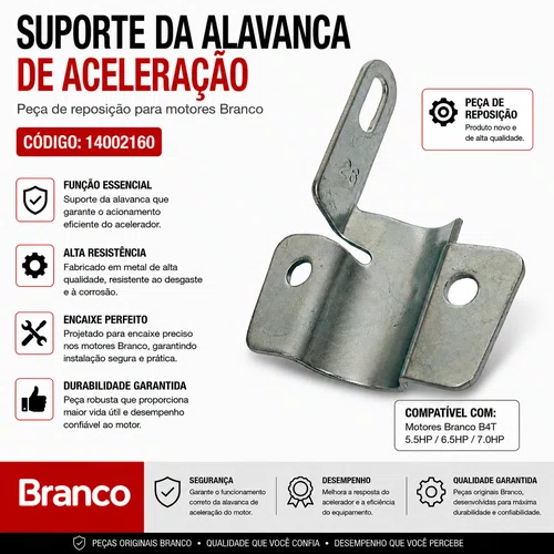 Suporte de Fixação Para Roçadeira BR33 A - Branco Original