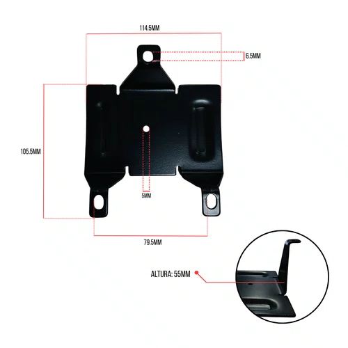 Suporte Fixação do Tanque para Roçadeira BR52 A - Branco