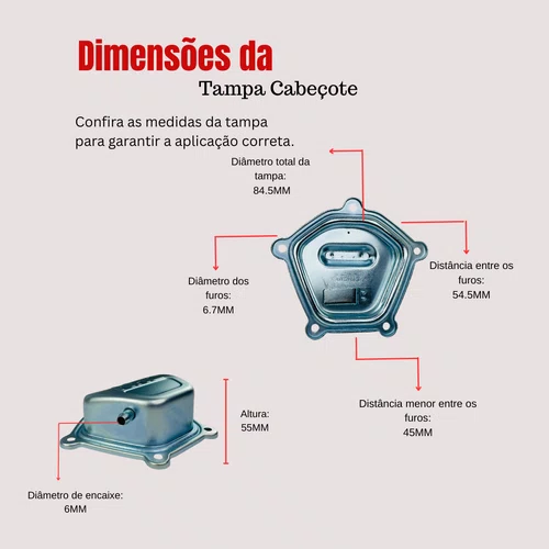 Tampa cabeçote para motor bfg 9.0hp Buffalo - Cód 6239