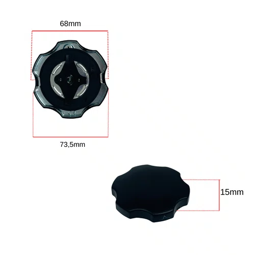 Tampa do Tanque de Combustivel Motor 13/15HP - 00557