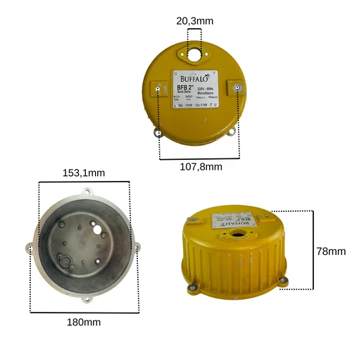 Tampa para Bomba Submersa BFB 2"/3'' S/Boia Buffalo Original