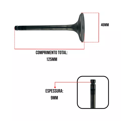 Válvula Admissão Para Gerador BIG BD 44000E3 Branco 19216460