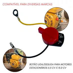 Chave/Botão Liga e Desliga para Motor 5.5 a 15HP